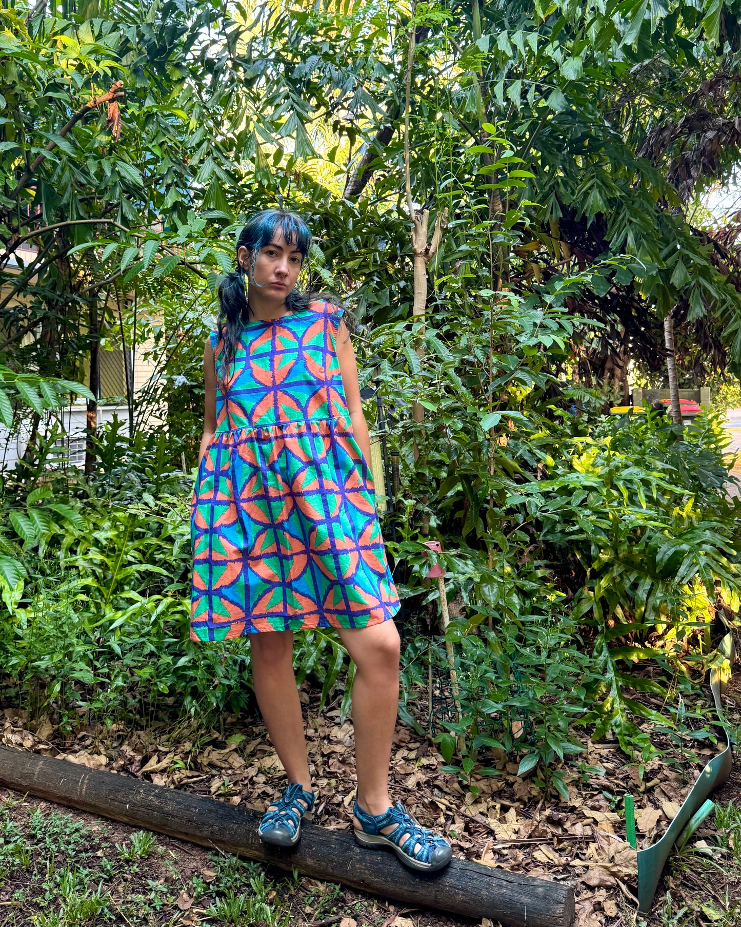 Play dress in Jungle Juice in 2 lengths
