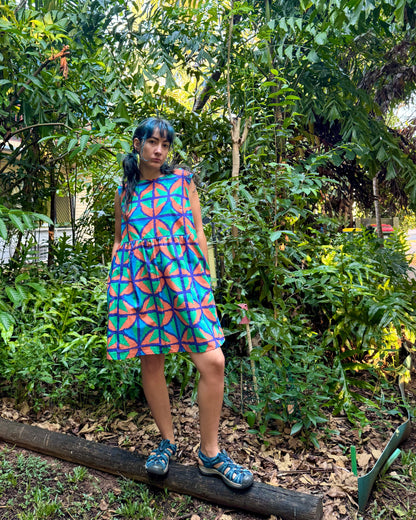 Play dress in Jungle Juice in 2 lengths
