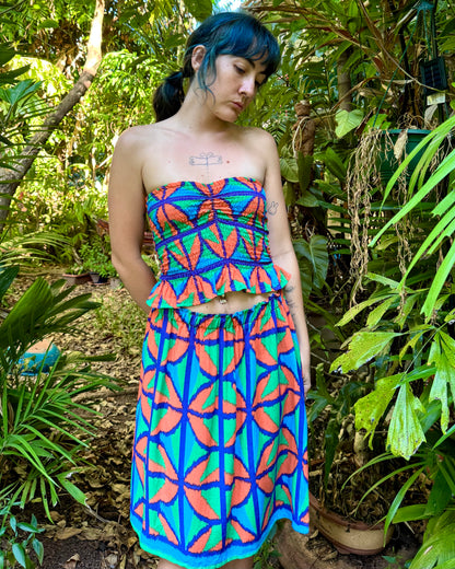 Ruffle Bandeau in Jungle Juice