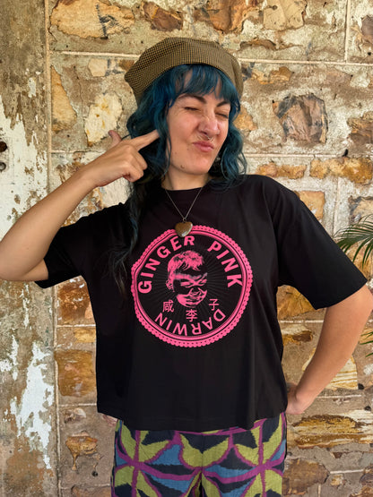 GP (Boy Logo)  Crop Tee in Black