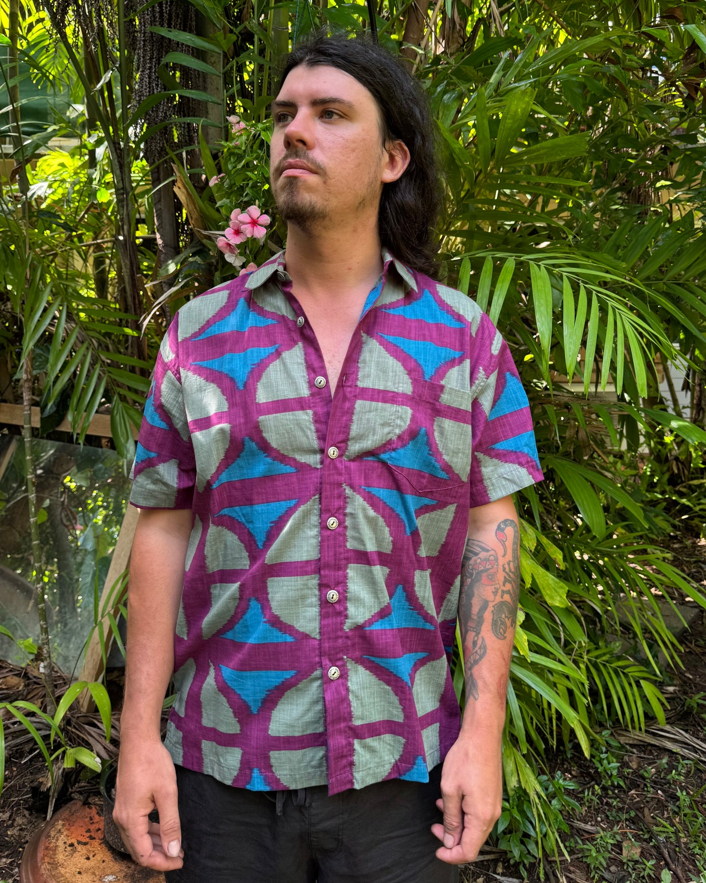 Unisex Button up Shirt Original Breezeblock Print