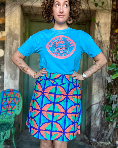 A-Line Skirt: Knee length Jungle Juice
