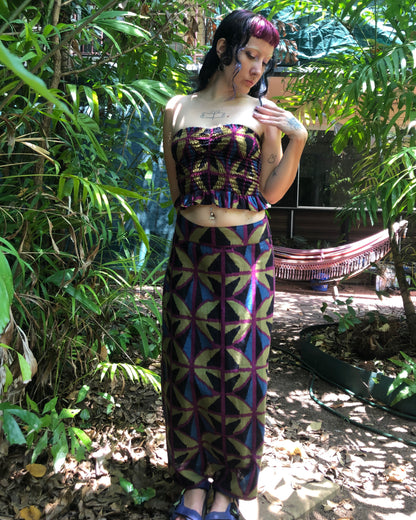 Jewel spider LONG A-line Skirt