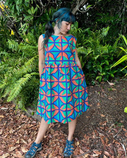 Play dress in Jungle Juice in 2 lengths