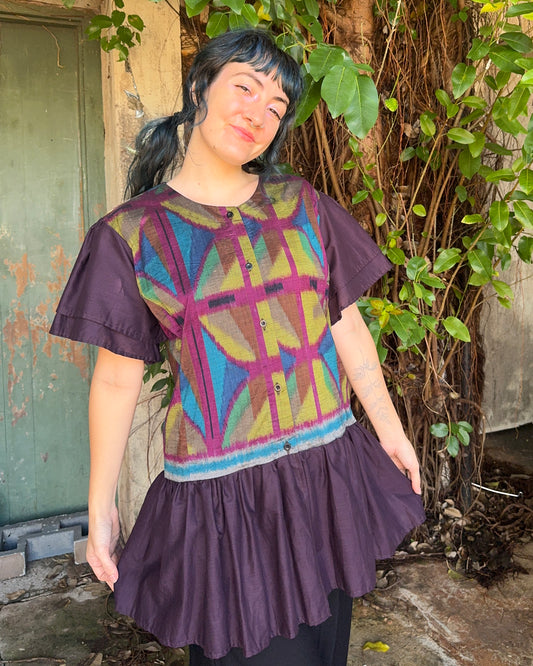 IKat Jester Dress in Eggplant