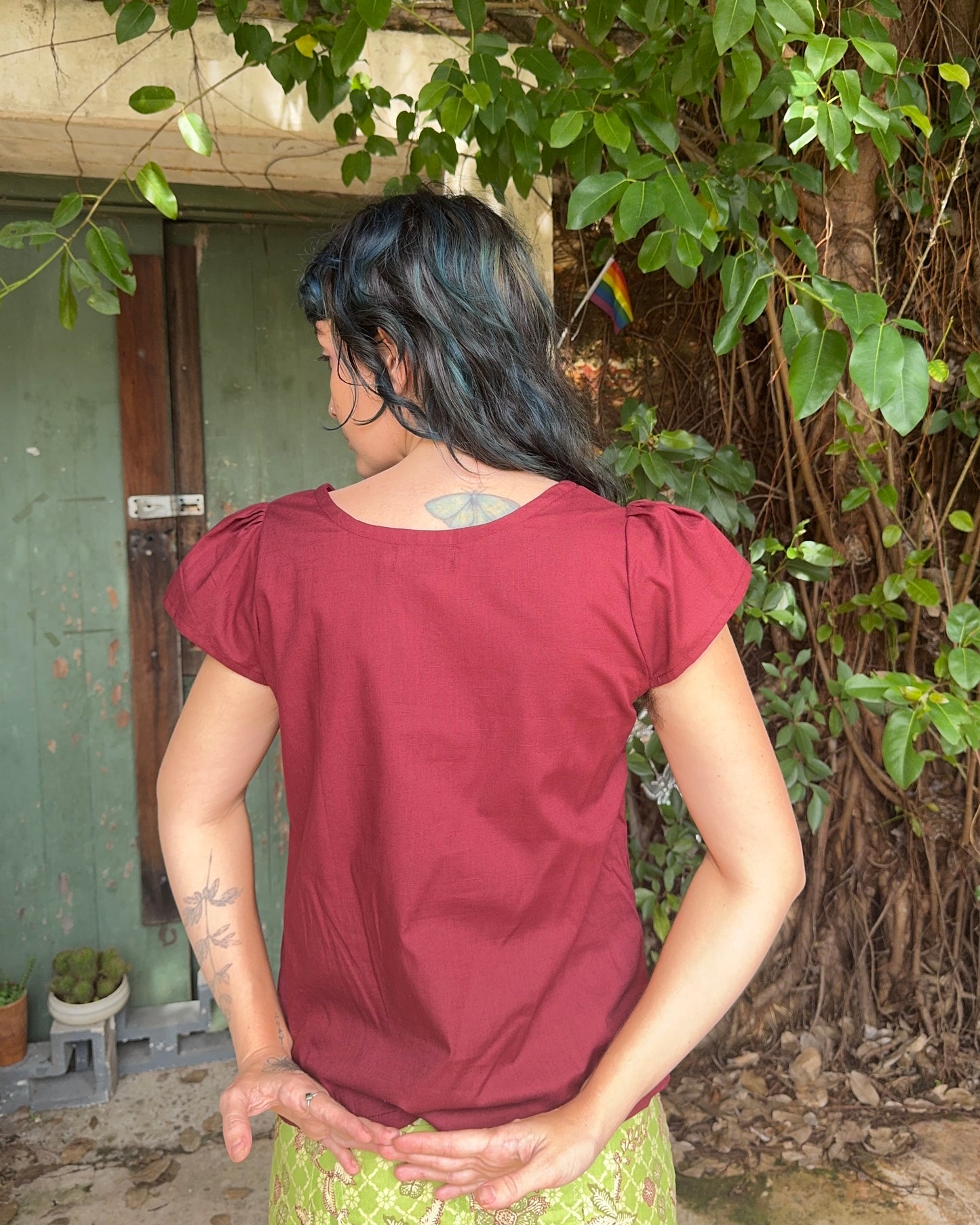 Cotton Courtney Cap Top in Various Colours