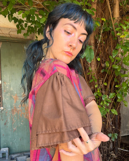 Ikat Jester Dress in Brown