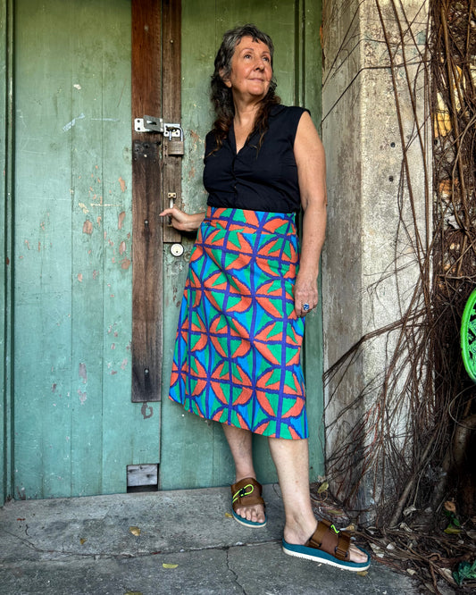 Jungle Juice A-Line Midi Skirt