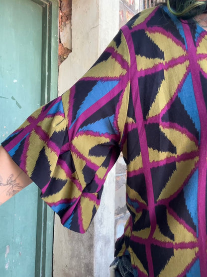 Ruffle top in Jewel spider