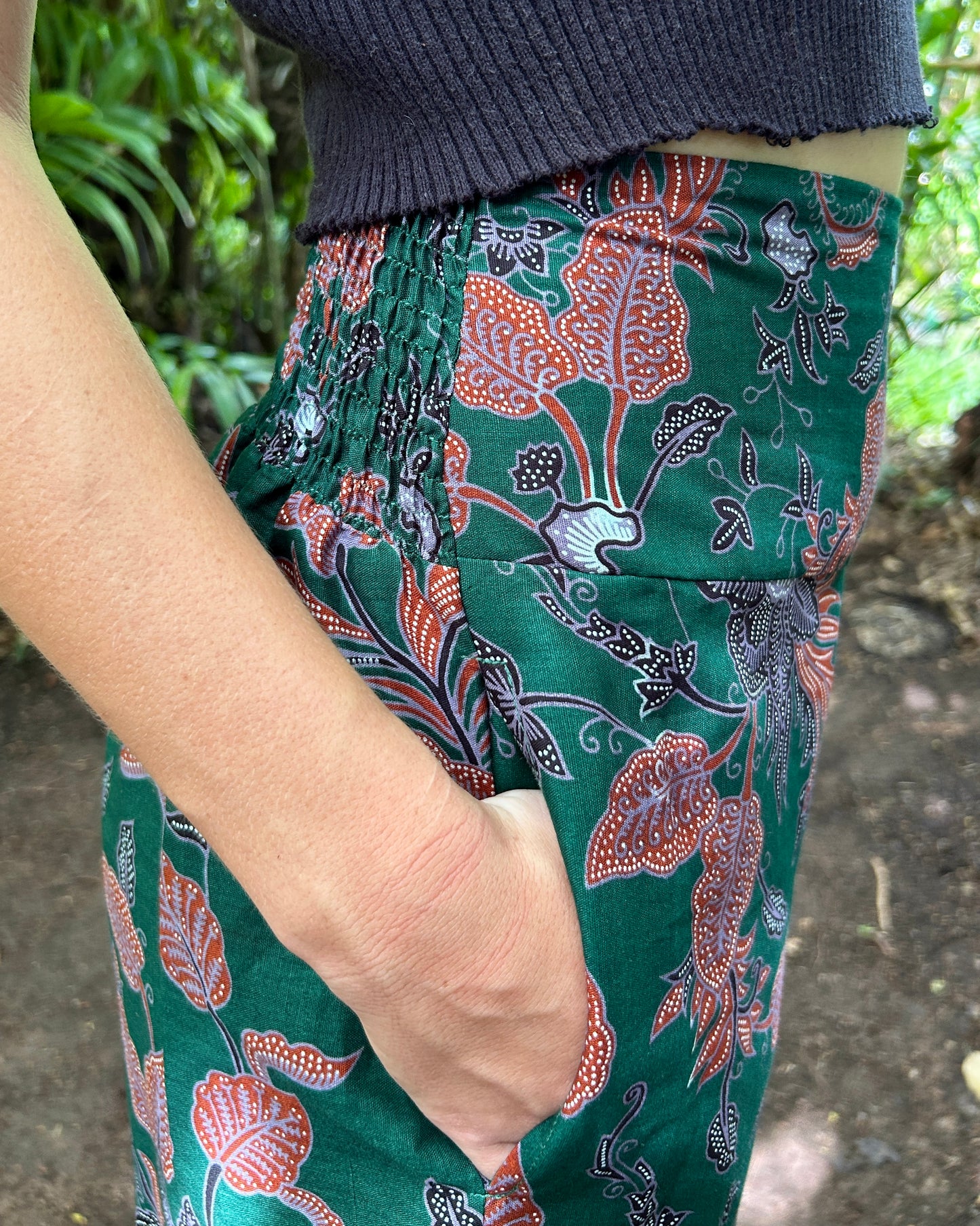 Green batik Passion Pants