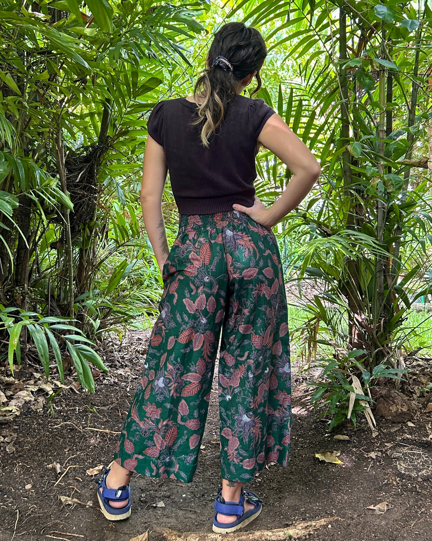 Green batik Passion Pants