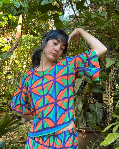 Ruffle top in all Breezeblock Colourways