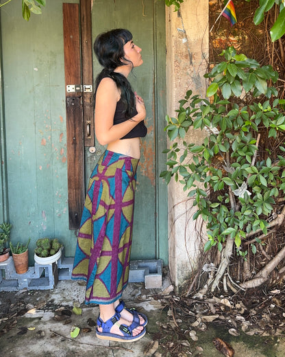 OG Ikat Midi A-line Skirt