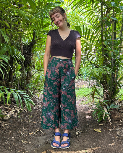 Green batik Passion Pants