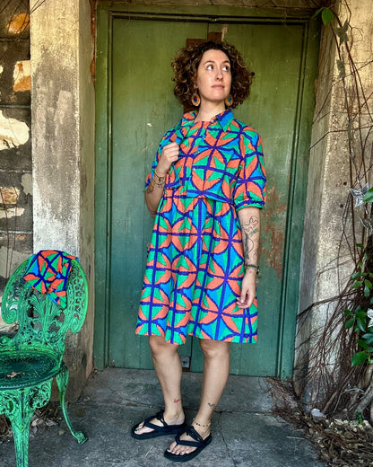 Play dress in Jungle Juice in 2 lengths