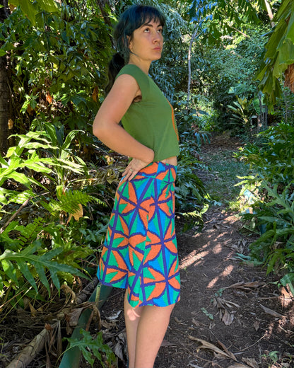 A-Line Skirt: Knee length Jungle Juice
