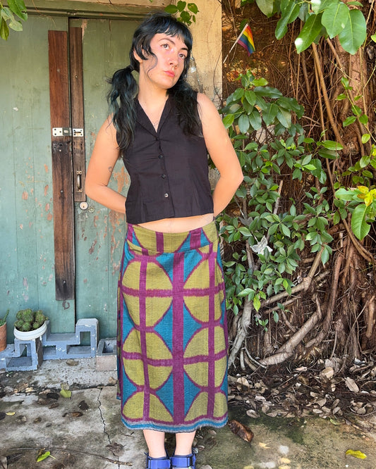 OG Ikat Midi A-line Skirt