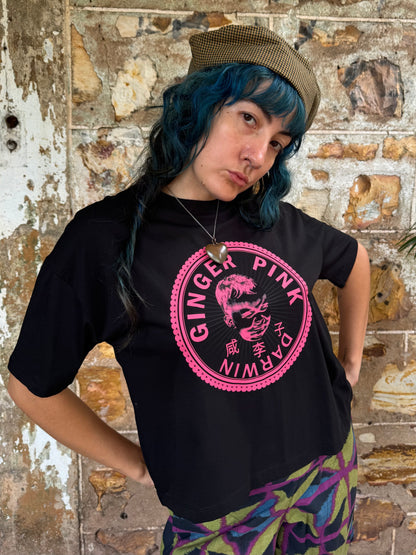 GP (Boy Logo)  Crop Tee in Black
