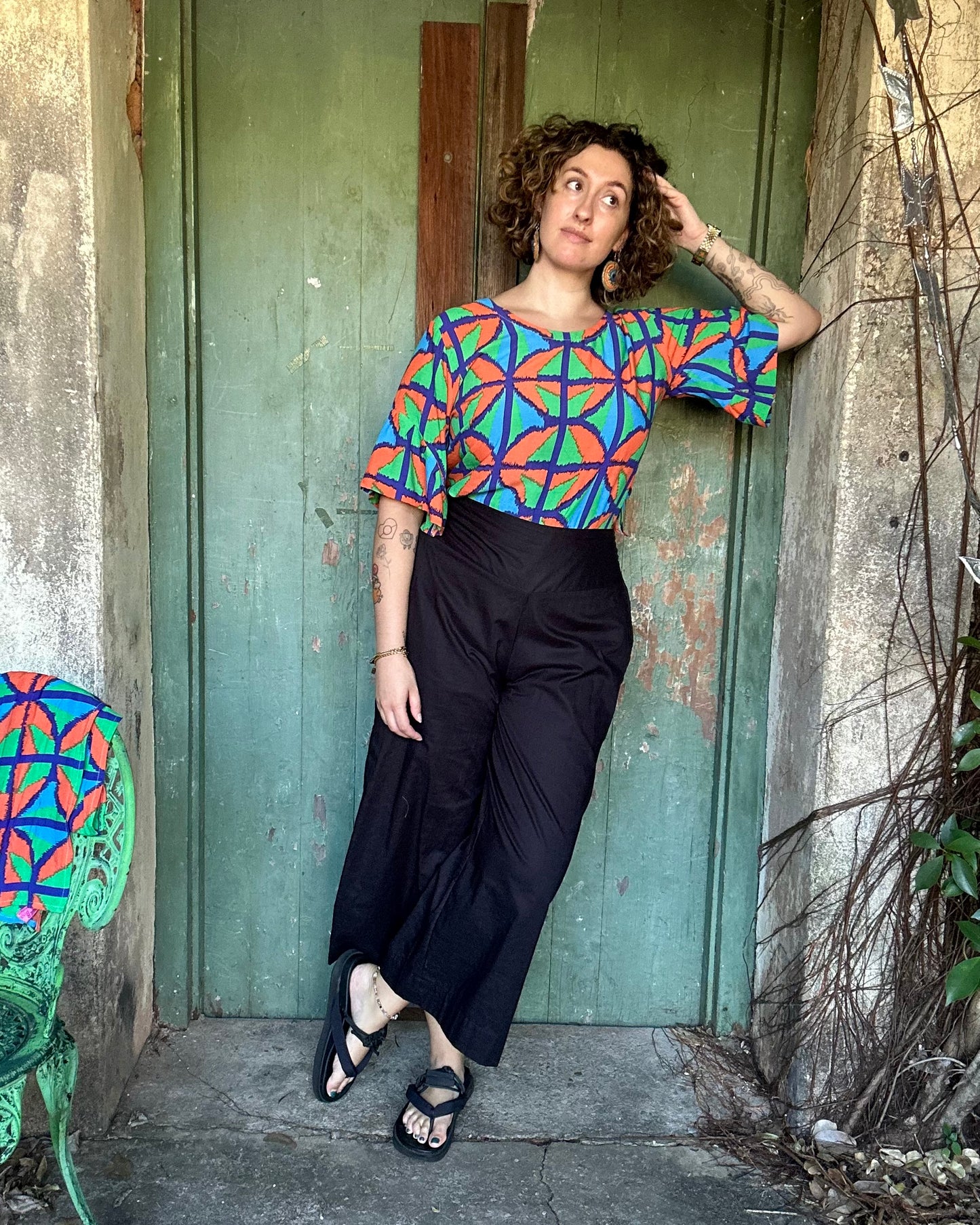 Ruffle top in all Breezeblock Colourways