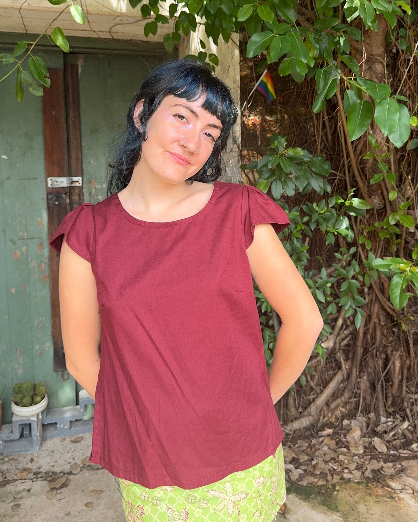 Cotton Courtney Cap Top in Various Colours