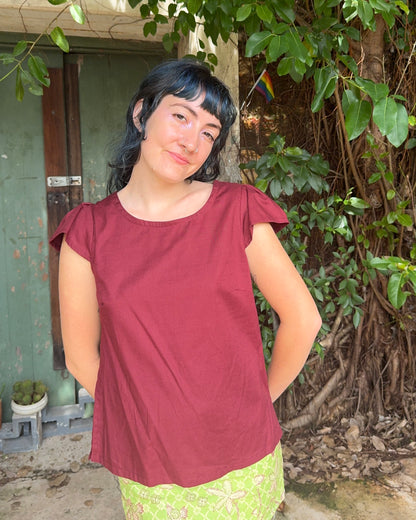 Cotton Courtney Cap Top in Various Colours