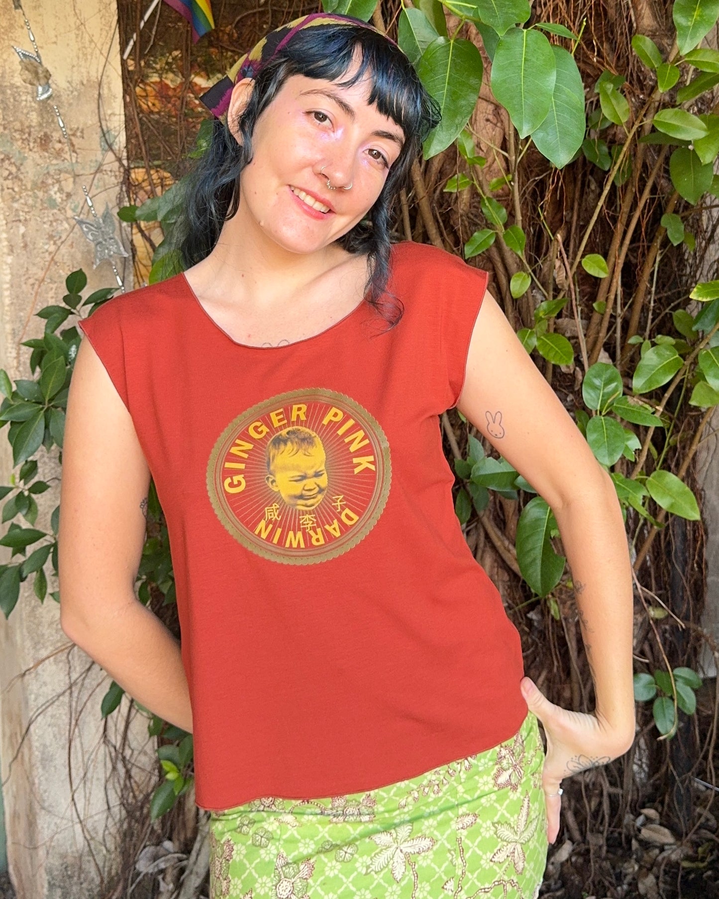 Yoga Logo tee in Burnt Orange