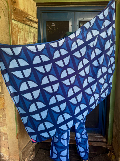 Breezeblock Sarong in Mood Indigo