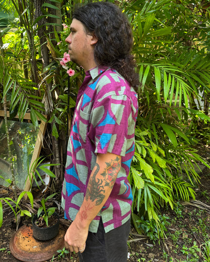 Unisex Button up Shirt Original Breezeblock Print