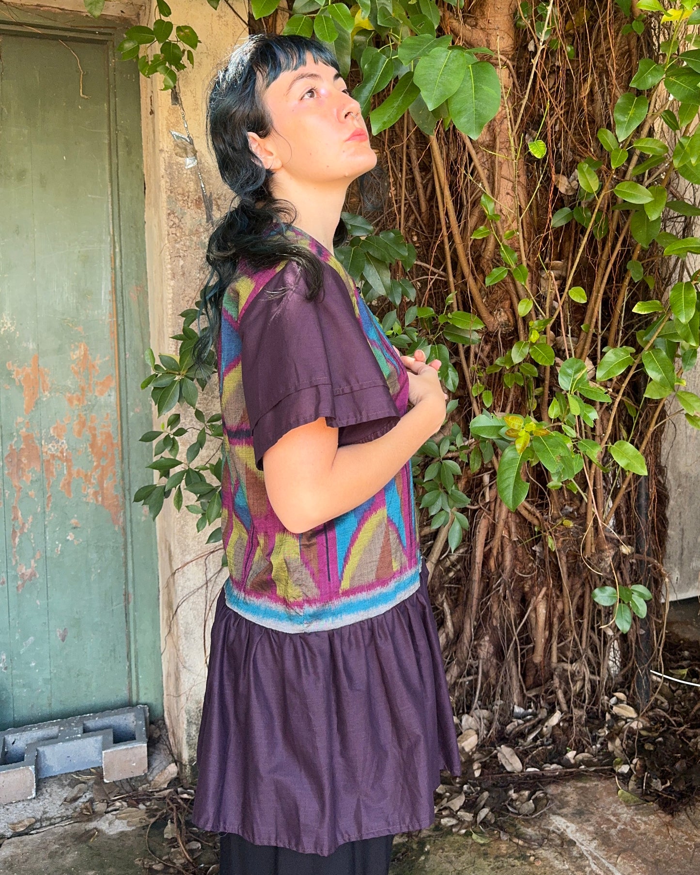 IKat Jester Dress in Eggplant