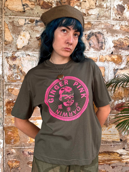 GP (Girl Logo) Unisex Tee in Olive Green