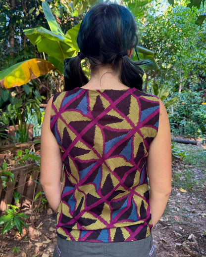 Sleeveless ‘I’m Cross Top’ in Jewel Spider