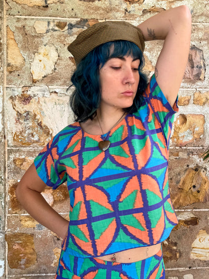 Hang around top in Jungle Juice Shorter length