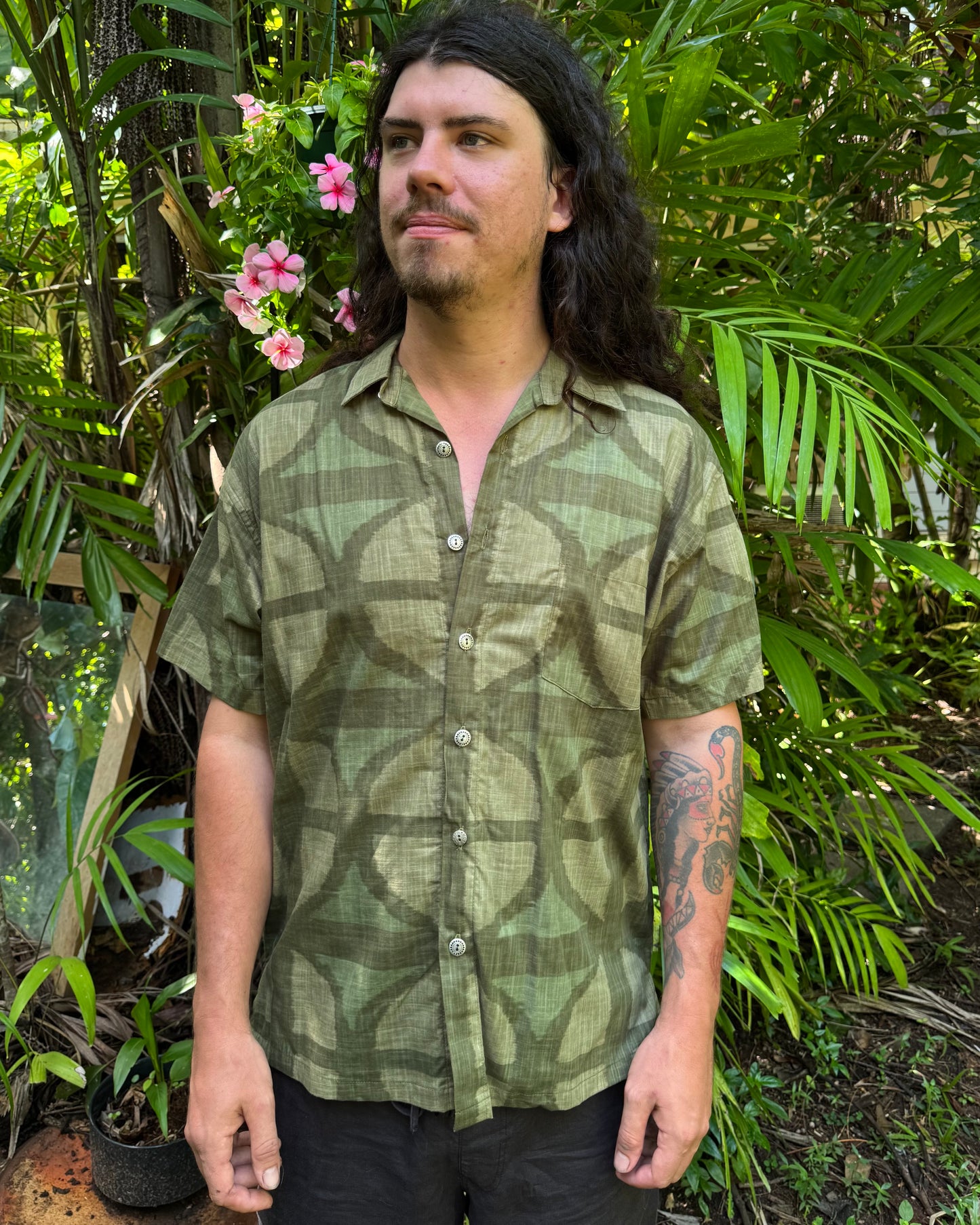 Unisex Button up Shirt Urban Camo