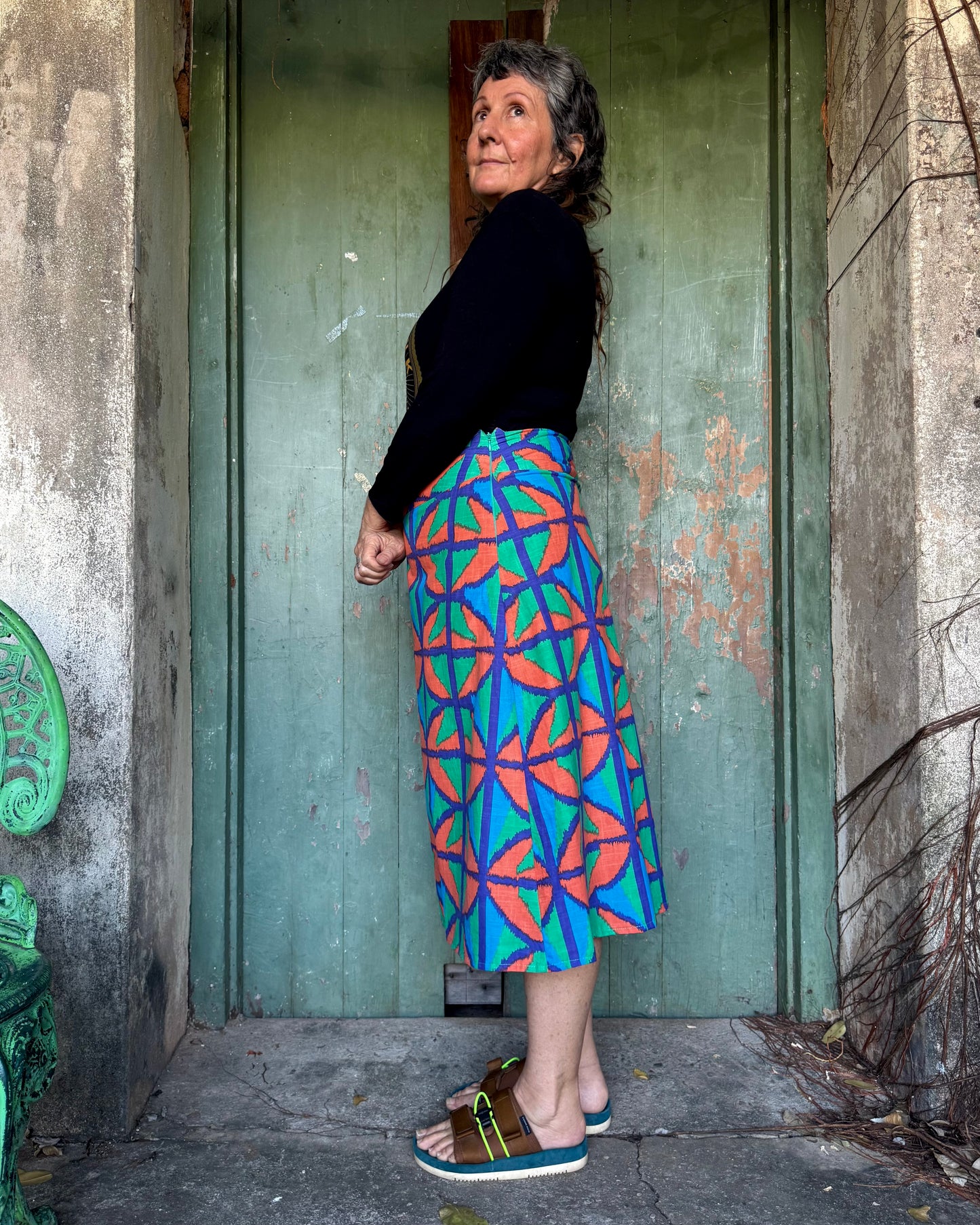 Jungle Juice A-Line Midi Skirt