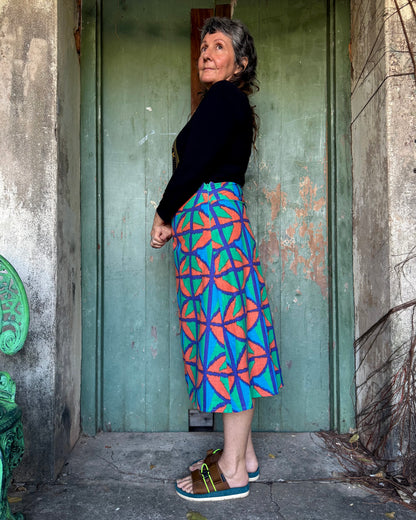 Jungle Juice A-Line Midi Skirt