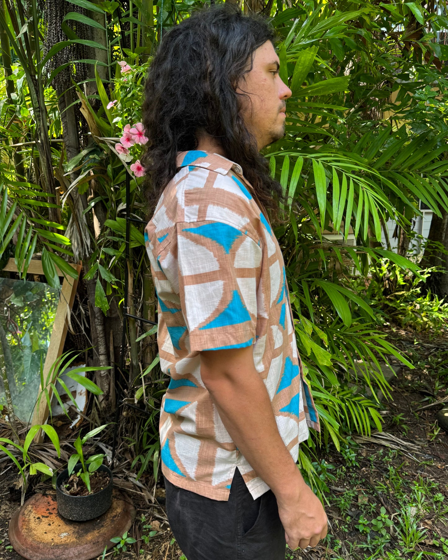 Unisex Button up Shirt Cas Beach