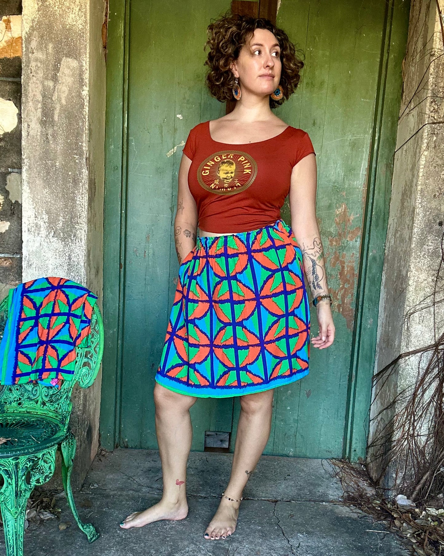 Simple Skirt in Jungle Juice