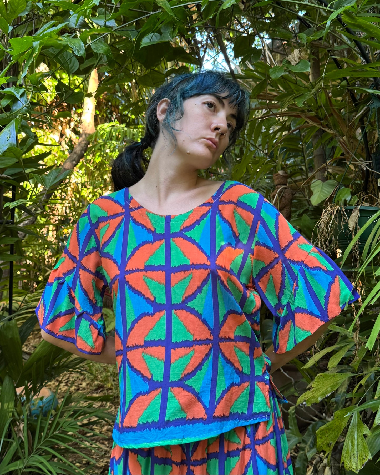Ruffle top in all Breezeblock Colourways