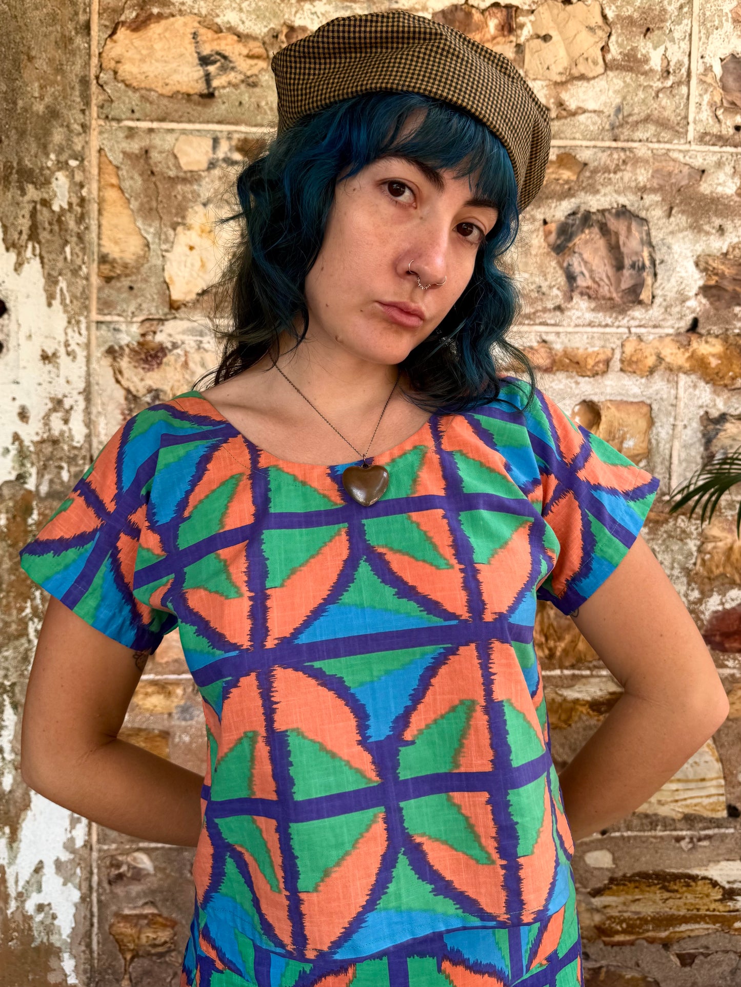 Hang around top in Jungle Juice Shorter length