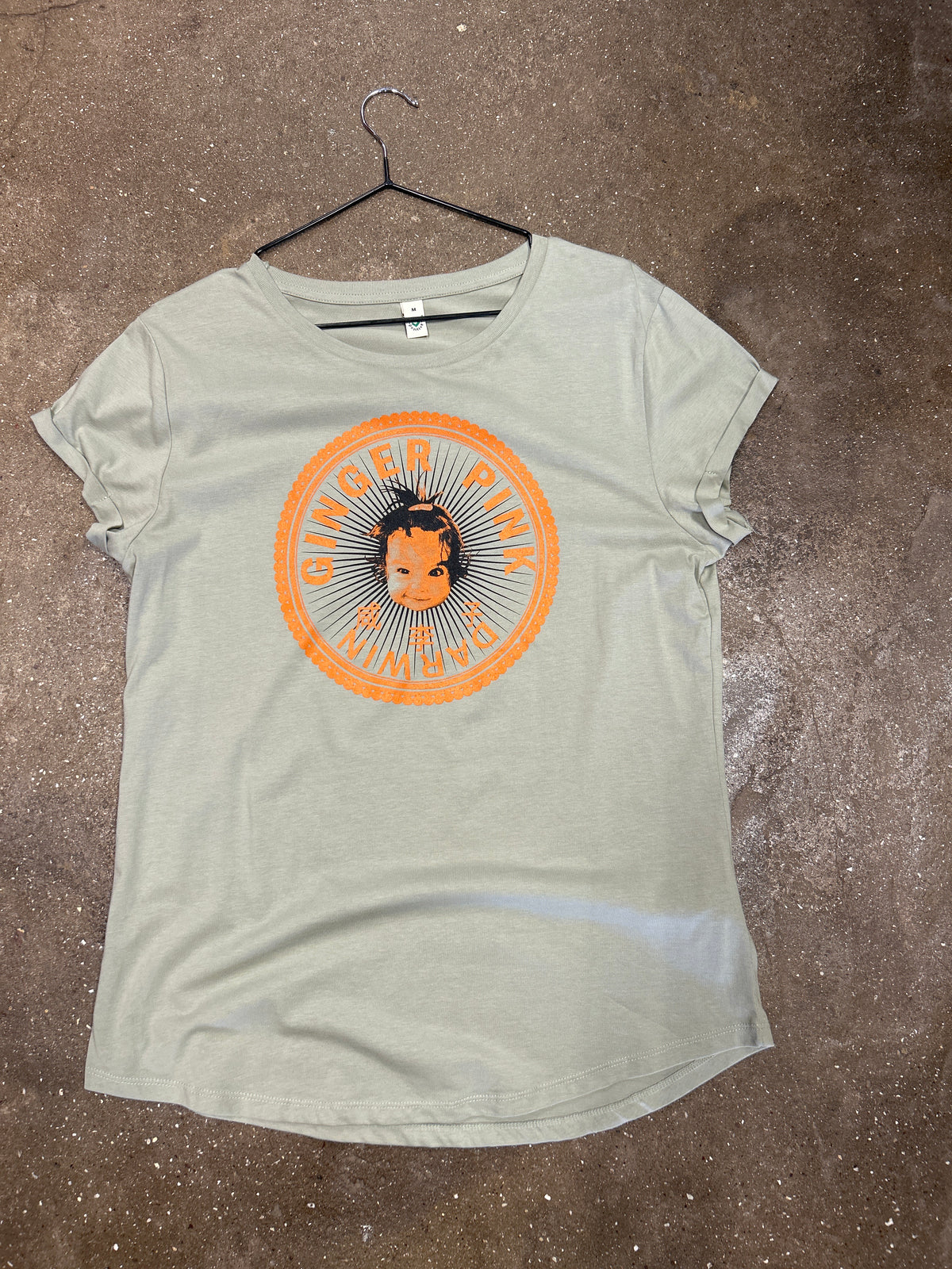 GP Girl Logo Women's Rolled Sleeve Tee in Sage