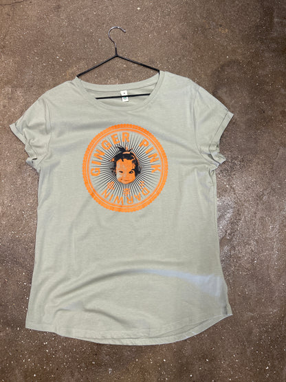 GP Girl Logo Women's Rolled Sleeve Tee in Sage