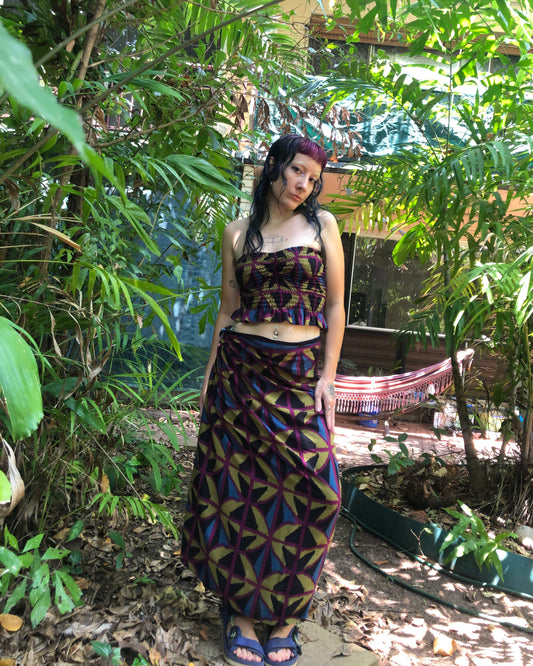 Breezeblock Sarong in Jewel Spider