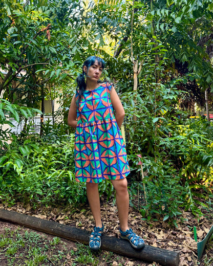 Play dress in Jungle Juice in 2 lengths