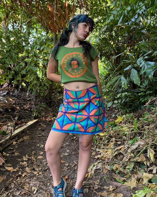 A-Line Skirt: Above Knee length Jungle Juice