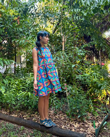 Play dress in Jungle Juice in 2 lengths