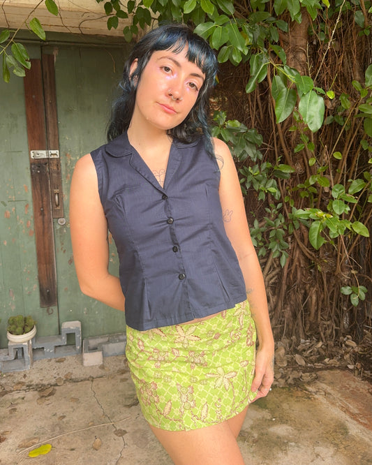 Matchi-Matchi Top in Navy Cotton