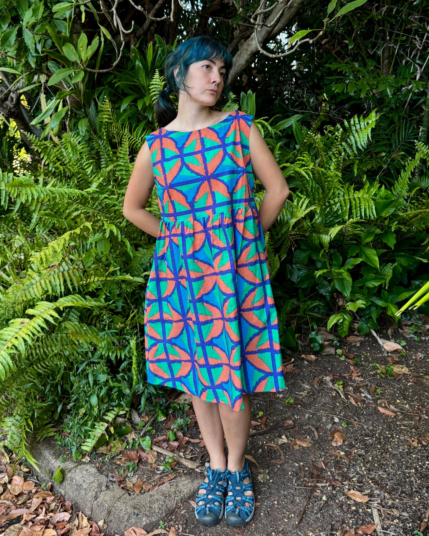Play dress in Jungle Juice in 2 lengths