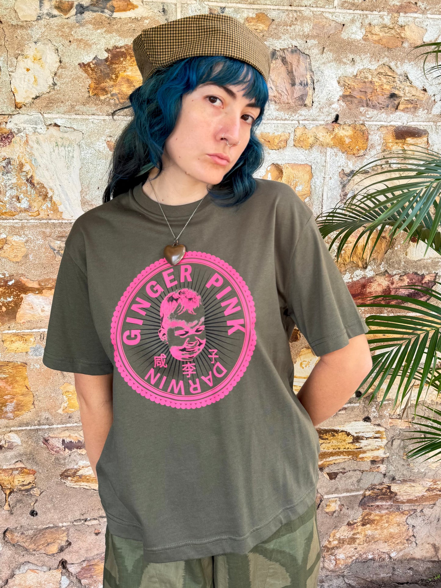 GP (Girl Logo) Unisex Tee in Olive Green