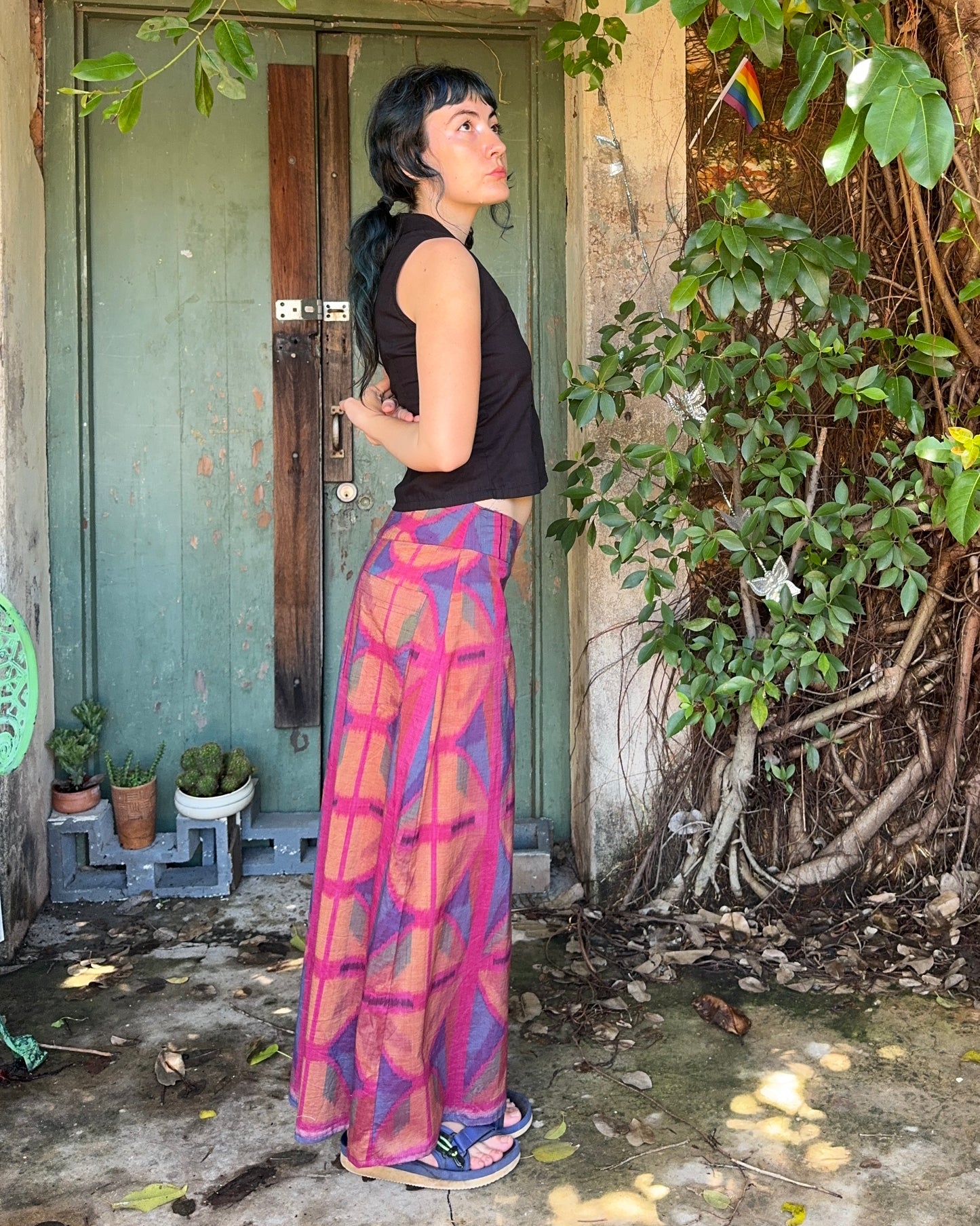 Ikat Maxi A-line Skirt