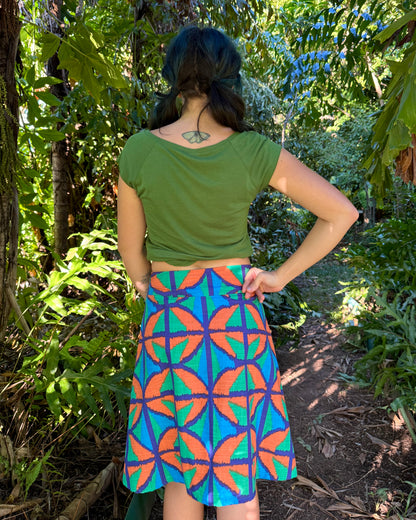 A-Line Skirt: Knee length Jungle Juice